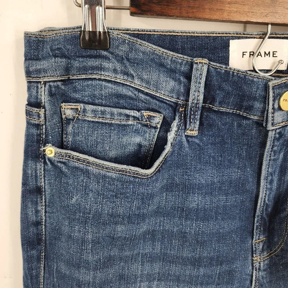 FRAME Le Skinny De Jeanne Colorblock Pocket Mid Rise Ankle Skinny SZ 30 NWT - Picture 6 of 12